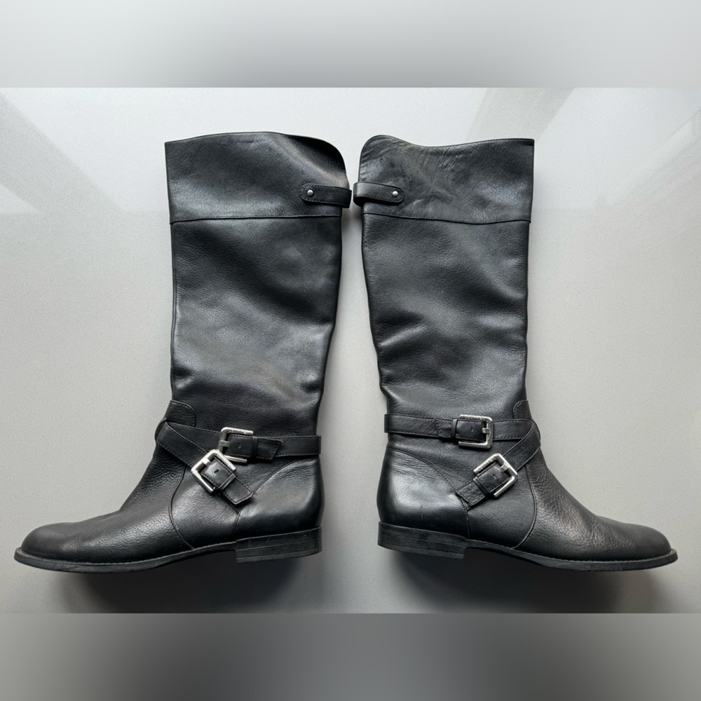Calvin Klein Hayden black leather boots women’s size 9.5